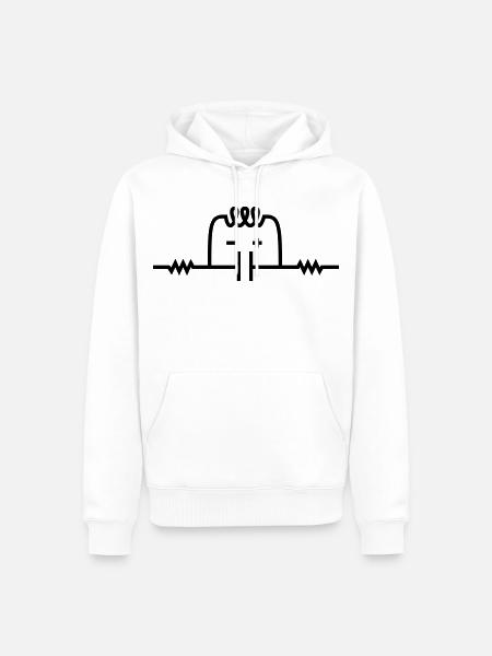 Kilroy - electronic - Men’s Premium Organic Hoodie - white