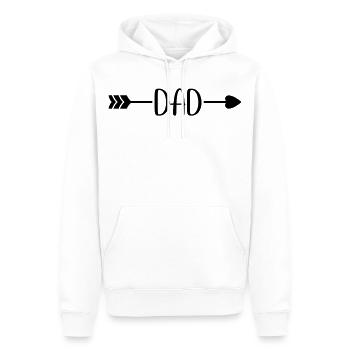 Dad - Männer Premium Bio Hoodie - Weiß - Vorne - Nico (187cm)