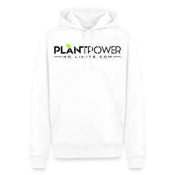 Énergie de centrale - Sans limites - Sweat à capuche Premium bio Homme - blanc - Devant - Nico (187cm)