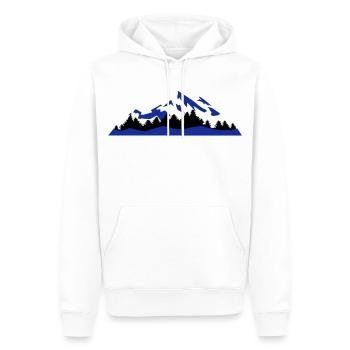 mountains, winter, landscape - Sweat à capuche Premium bio Homme - blanc - Devant - Nico (187cm)