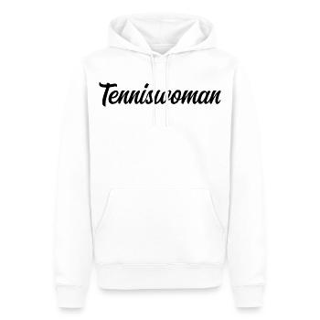 Tenniswoman Pro Raquette Balles Court Sportive - Sweat à capuche Premium bio Homme - blanc - Devant - Nico (187cm)