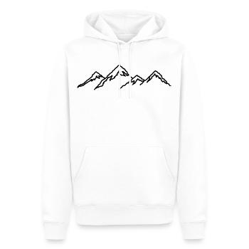 Berge Couleur Personnalisable - Sweat à capuche Premium bio Homme - blanc - Devant - Nico (187cm)