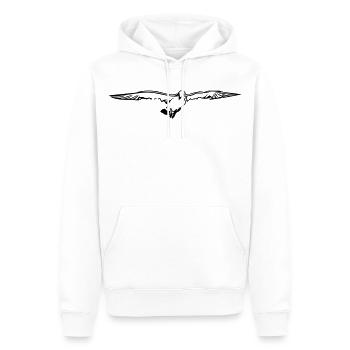 mouette - Sweat à capuche Premium bio Homme - blanc - Devant - Nico (187cm)