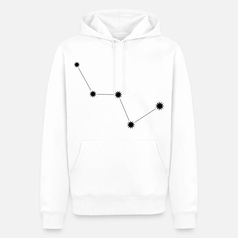 Die Konstellation "Cassiopeia" - Männer Premium Bio Hoodie - Weiß