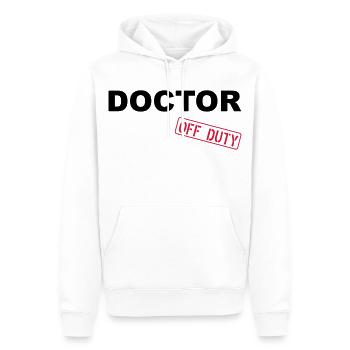 Doctor Off Duty - Männer Premium Bio Hoodie - Weiß - Vorne - Nico (187cm)