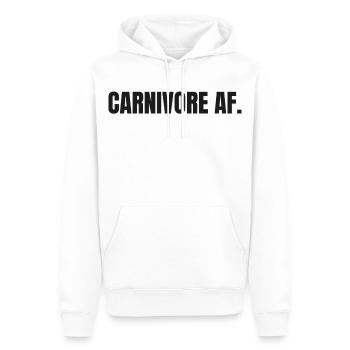 CARNIVORE | T-shirt Carnivore | Amateur de viande audacieux - Sweat à capuche Premium bio Homme - blanc - Devant - Nico (187cm)
