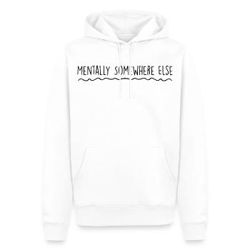 Geistig woanders - Männer Premium Bio Hoodie - Weiß - Vorne - Nico (187cm)