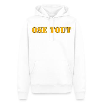 OSE TOUT - Sweat à capuche Premium bio Homme - blanc - Devant - Nico (187cm)