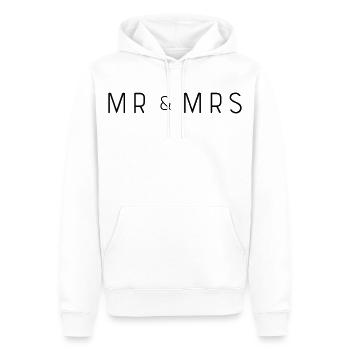 Mr and Mrs - Sweat à capuche Premium bio Homme - blanc - Devant - Nico (187cm)