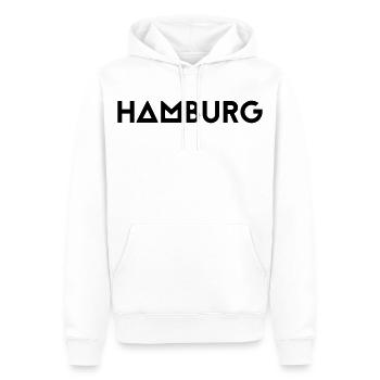 HAMBURG - Männer Premium Bio Hoodie - Weiß - Vorne - Nico (187cm)