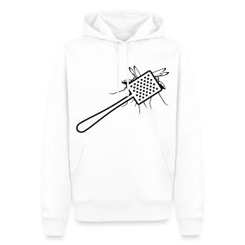 Une tapette à mouche tue un moustique - Sweat à capuche Premium bio Homme - blanc - Devant - Nico (187cm)