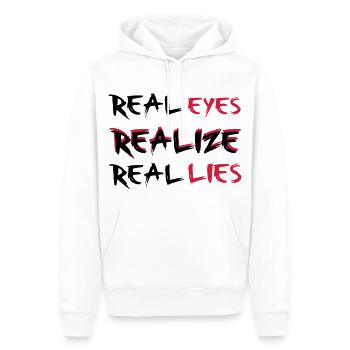 Realize - Männer Premium Bio Hoodie - Weiß - Vorne - Nico (187cm)