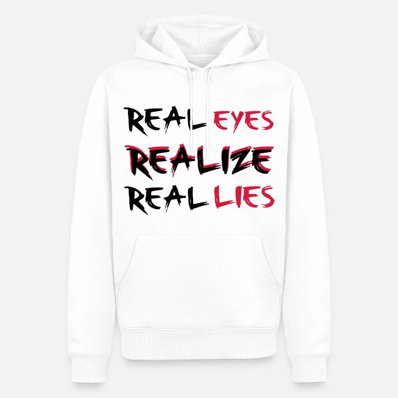 Realize - Männer Premium Bio Hoodie - Weiß