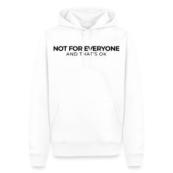 Not For Everyone – Minimal Statement Shirt - Männer Premium Bio Hoodie - Weiß - Vorne - Nico (187cm)