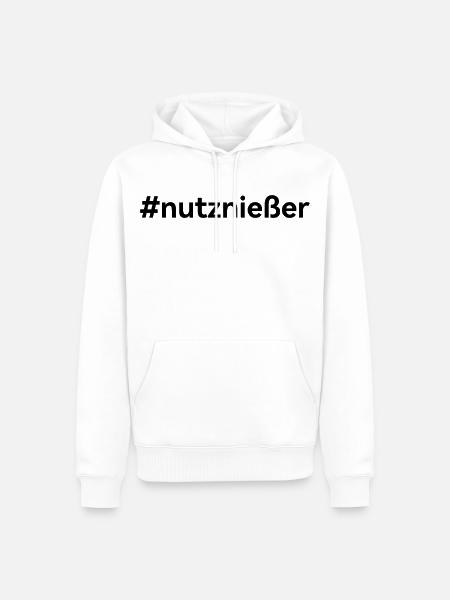 Nutzniesser - Männer Premium Bio Hoodie - Weiß