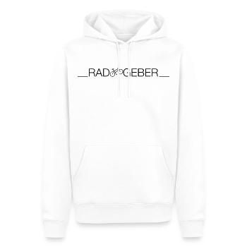 Radgeber – Lustiges Fahrrad Wortspiel für Biker - Männer Premium Bio Hoodie - Weiß - Vorne - Nico (187cm)