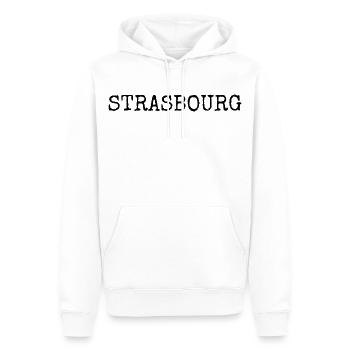 Strasbourg - Sweat à capuche Premium bio Homme - blanc - Devant - Nico (187cm)