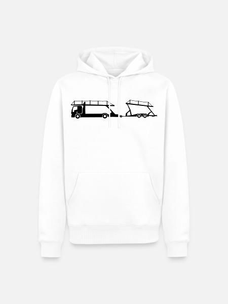 Beförderung Autotransporter_b1 - Männer Premium Bio Hoodie - Weiß