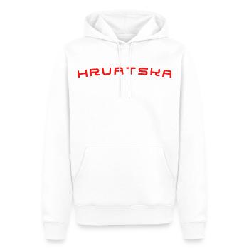 Hrvatska Fan Outfit Fussball Croatia - Männer Premium Bio Hoodie - Weiß - Vorne - Nico (187cm)