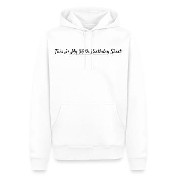 36. Geburtstag 36 Jahre Jubiläum - Männer Premium Bio Hoodie - Weiß - Vorne - Nico (187cm)