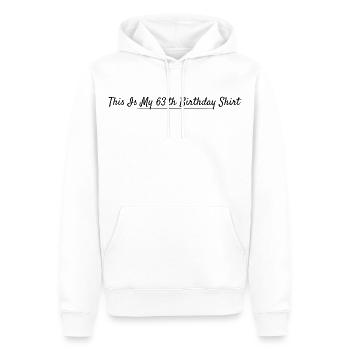 63. Geburtstag 63 Jahre Jubiläum - Männer Premium Bio Hoodie - Weiß - Vorne - Nico (187cm)