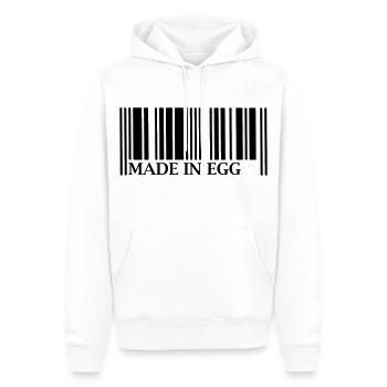 Made in Egg - Männer Premium Bio Hoodie - Weiß - Vorne - Nico (187cm)