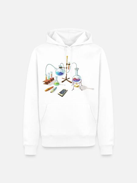 Chemie Labor - Männer Premium Bio Hoodie - Weiß