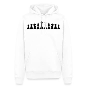 Chess, Échecs - Sweat à capuche Premium bio Homme - blanc - Devant - Nico (187cm)