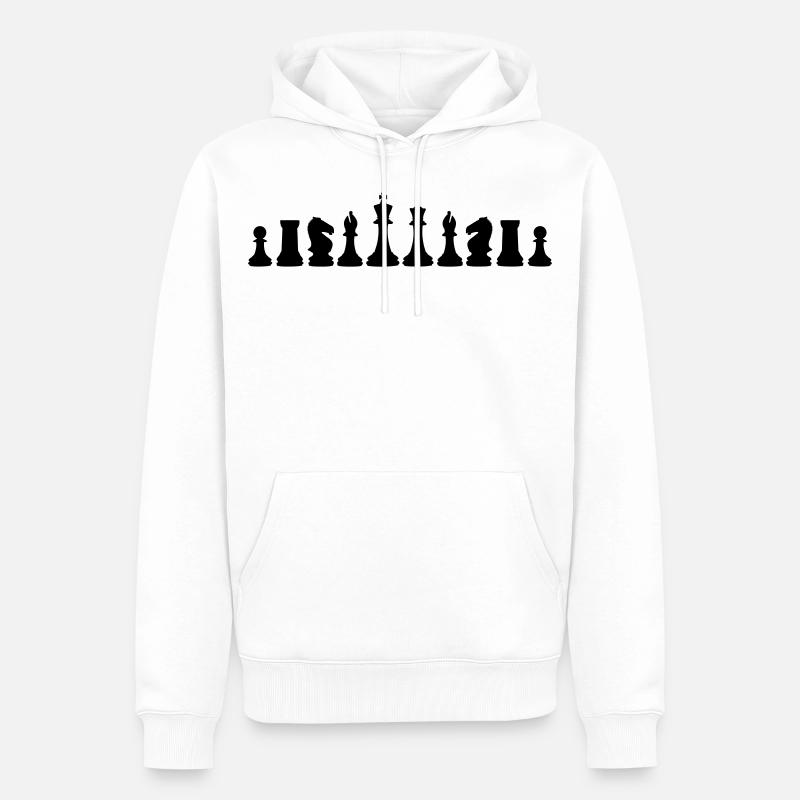 Chess, Échecs - Sweat à capuche Premium bio Homme - blanc