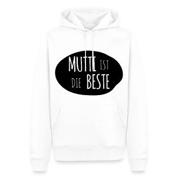 Maman est la meilleure 1c - Sweat à capuche Premium bio Homme - blanc - Devant - Nico (187cm)