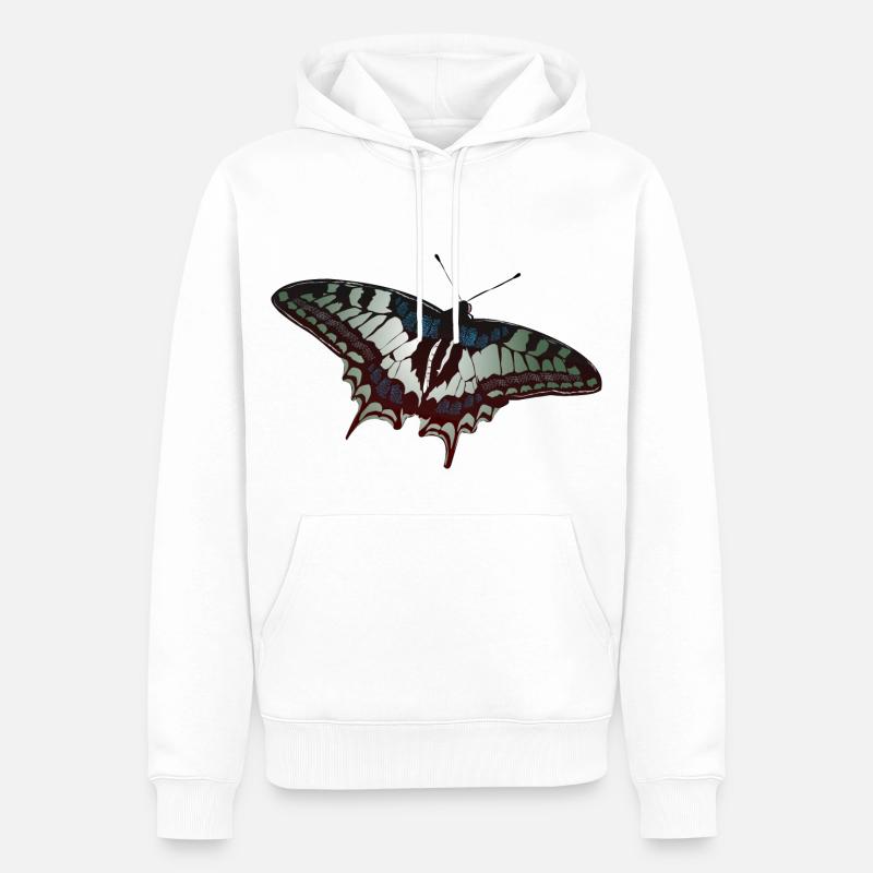 Papillon papillon papillons - Sweat à capuche Premium bio Homme - blanc