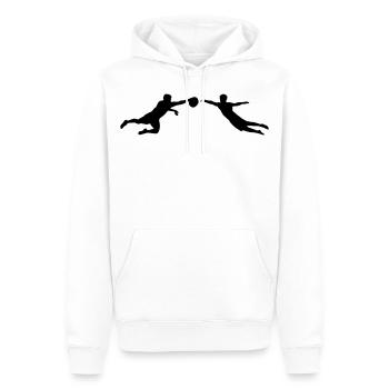 Ultimate Frisbee men - Männer Premium Bio Hoodie - Weiß - Vorne - Nico (187cm)