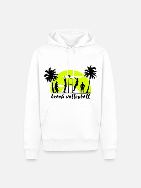beach volleyball - Männer Premium Bio Hoodie - Weiß