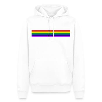 drapeau arc en ciel - Sweat à capuche Premium bio Homme - blanc - Devant - Nico (187cm)