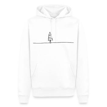 Sapin - Sweat à capuche Premium bio Homme - blanc - Devant - Nico (187cm)