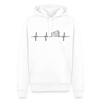 faire cuire au four - Sweat à capuche Premium bio Homme - blanc - Devant - Nico (187cm)