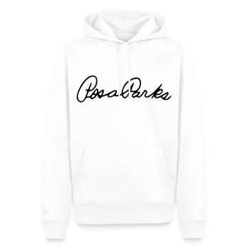 Rosa Parks Unterschrift - Männer Premium Bio Hoodie - Weiß - Vorne - Nico (187cm)