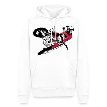 Moto Cross - motocross - Men’s Premium Organic Hoodie - white - Front - Nico (187cm)