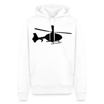 hélicoptère - Sweat à capuche Premium bio Homme - blanc - Devant - Nico (187cm)