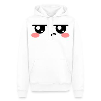 Genervte Augen Kawaii Süß - Männer Premium Bio Hoodie - Weiß - Vorne - Nico (187cm)