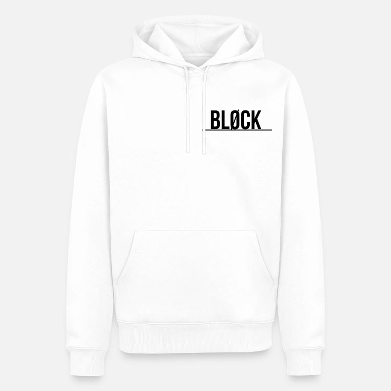 Bløck - Männer Premium Bio Hoodie - Weiß