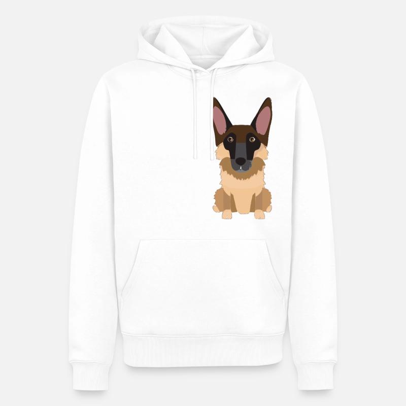 Mignon bébé chien - Sweat à capuche Premium bio Homme - blanc