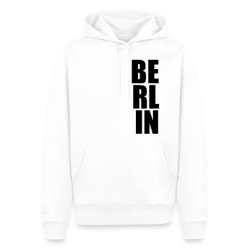 Berlin - Sweat à capuche Premium bio Homme - blanc - Devant - Nico (187cm)