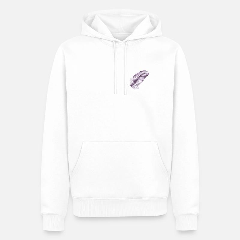 Source. - Sweat à capuche Premium bio Homme - blanc