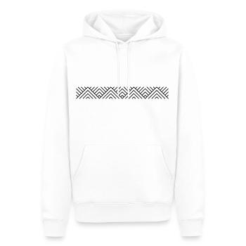 Abstract graphic jagged pattern - Men’s Premium Organic Hoodie - white - Front - Nico (187cm)