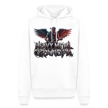 Heavy Metal Grandpa - Männer Premium Bio Hoodie - Weiß - Vorne - Nico (187cm)