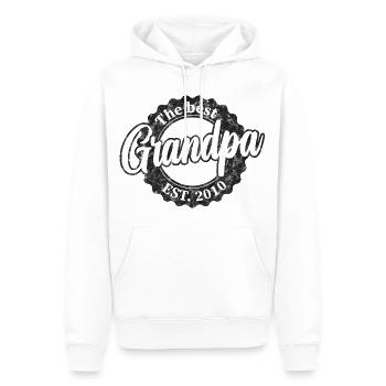 The Best Grandpa since 2010 - Männer Premium Bio Hoodie - Weiß - Vorne - Nico (187cm)