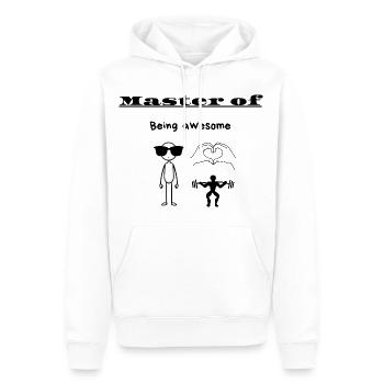 Master of Being awesome - Men’s Premium Organic Hoodie - white - Front - Nico (187cm)