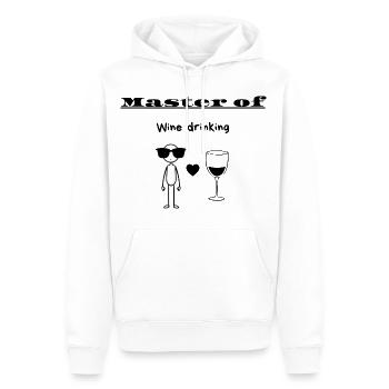 Master of Wine drinking - Men’s Premium Organic Hoodie - white - Front - Nico (187cm)
