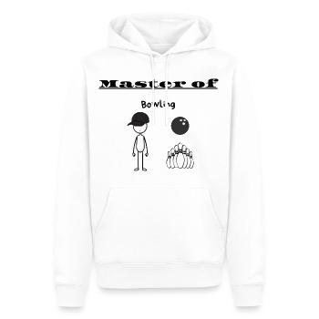 Master of Bowling - Men’s Premium Organic Hoodie - white - Front - Nico (187cm)